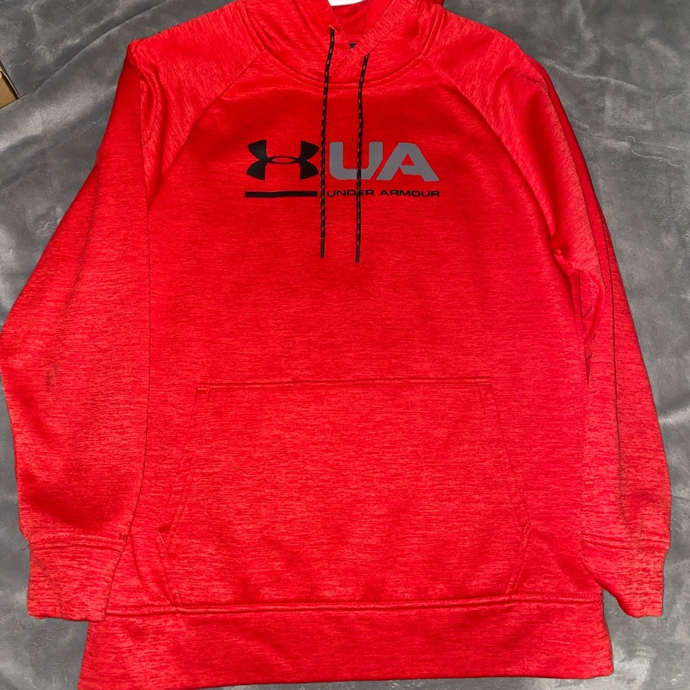 Red under Armour hoodie